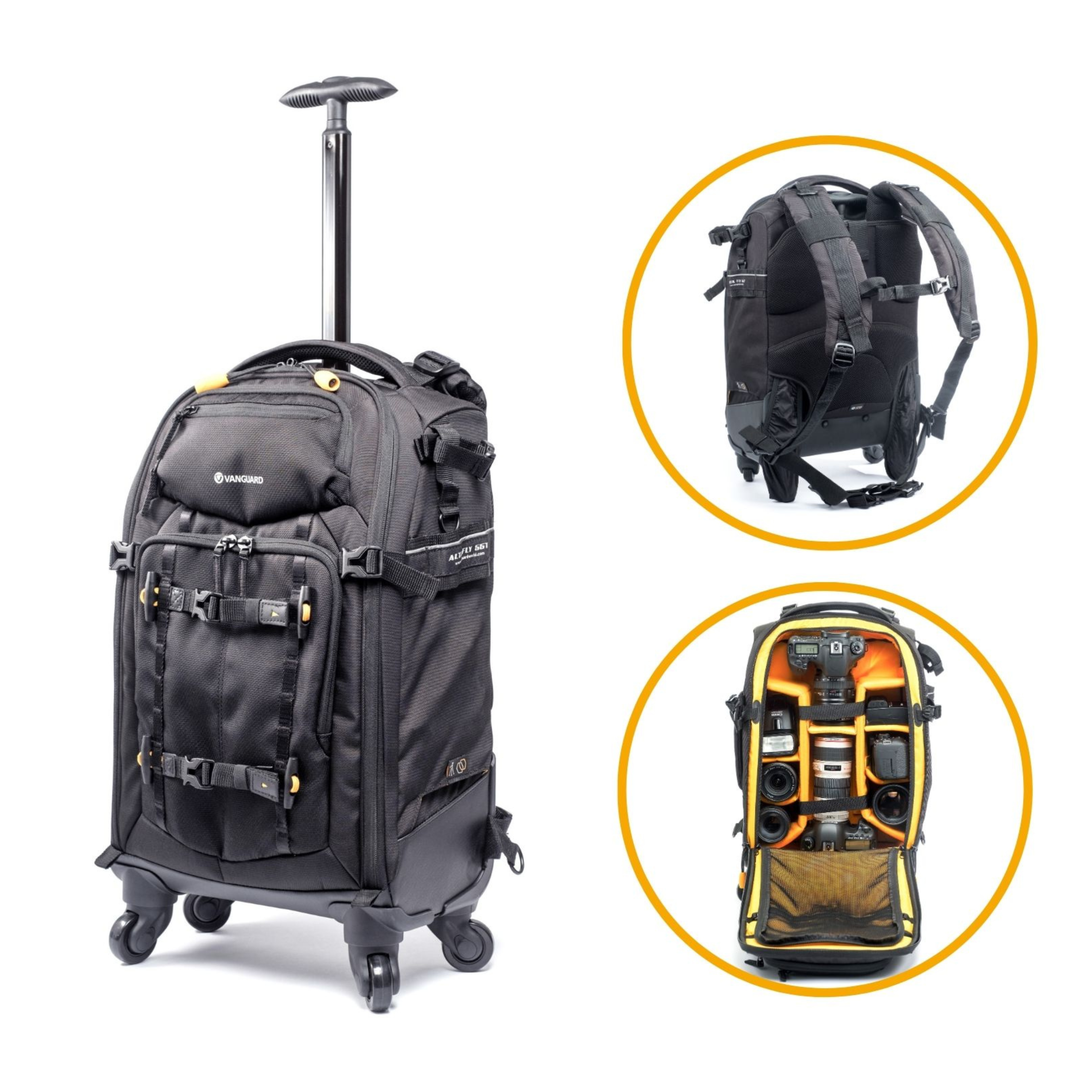 Alta Fly 55T 22 Litre 4-Wheel Camera Roller Bag/Backpack