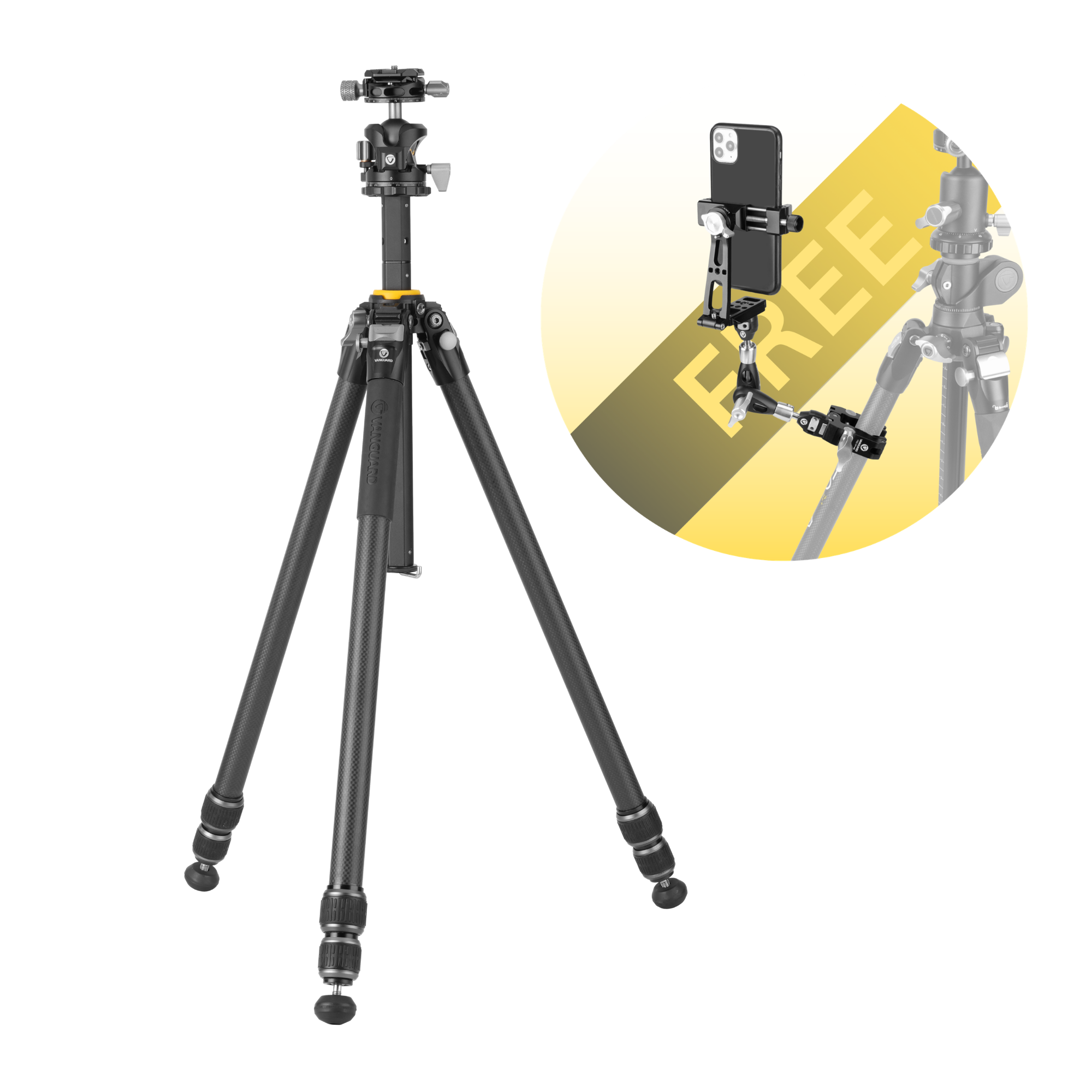 Kit Reeve Alta Pro 3 263CLBPS carbon tripod kit with 20kg load capacity ...