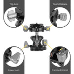 LBP-45S Arca Compatible Low Profile Dual Axis Pro Ball Head