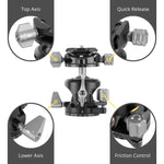 LBP-50S Arca Compatible Low Profile Dual Axis Pro Ball Head