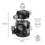 LBP-60S Arca Compatible Low Profile Dual Axis Pro Ball Head