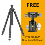 VEO 5 304AT - Traditional Full Sized Aluminium Tripod - 20kg load capacity