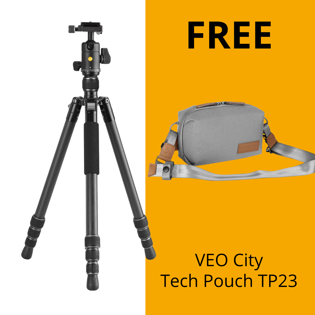 VESTA GO 264CB Carbon Travel Tripod with Ball Head - 10kg Load Capacity