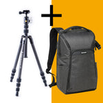 VESTA TB 204CB Carbon Travel Tripod with Vesta Aspire 45 Grey Backpack