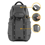 VEO ADAPTOR S41 GY 12 Litre Backpack with USB Port - Side Access
