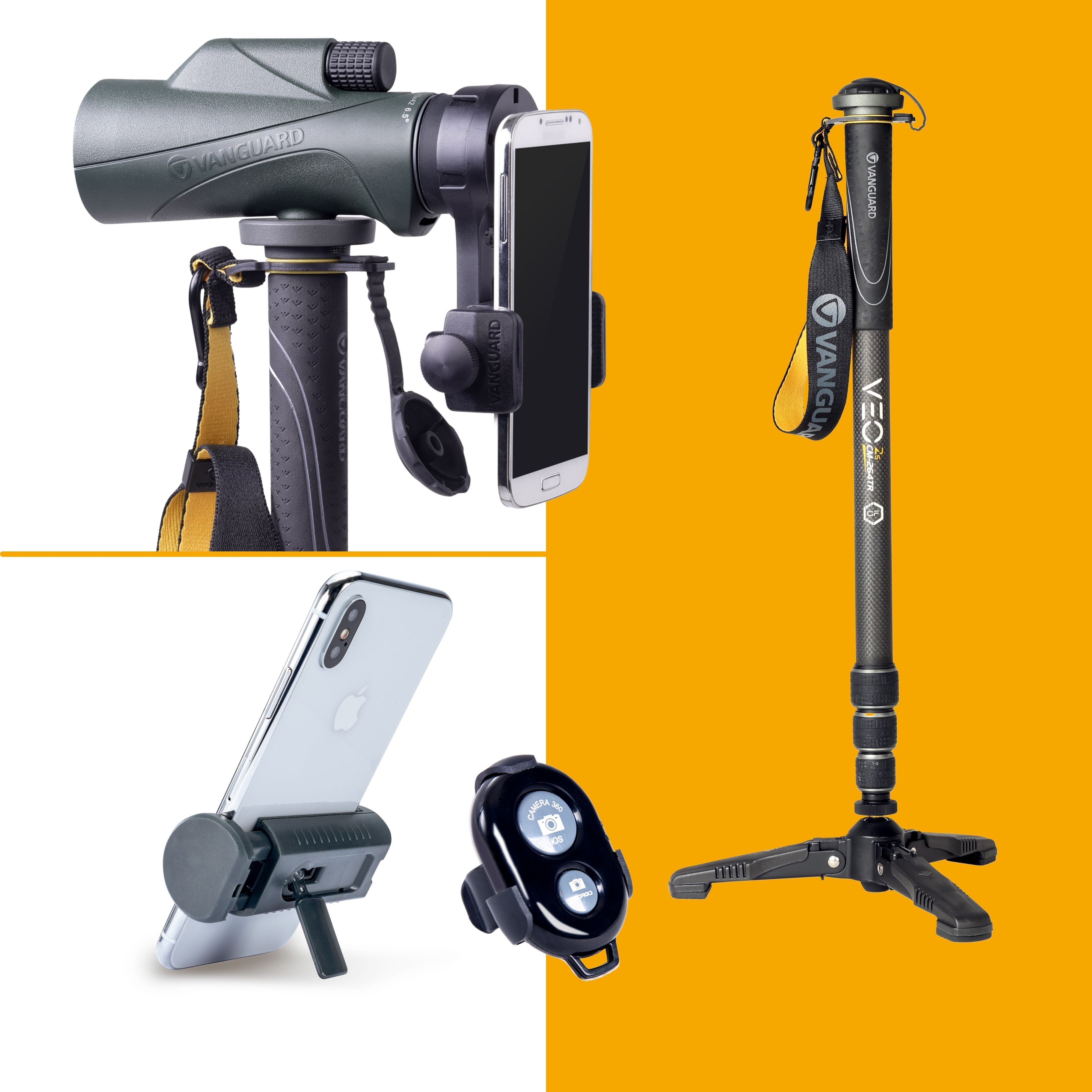 VEO HD2 1042M Monocular and Carbon Fibre Monopod Digiscoping Kit ...